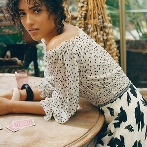 Anthropologie off the shoulder Lucia Blouse
